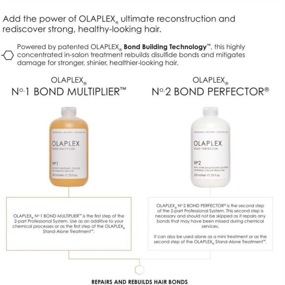 OLAPLEX NO. 1 and NO. 2 Stand-Alone Treatment Single Use Professional Haircare B - Picture 6 of 7